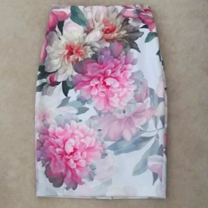 Womens Ted Baker Floral Pencil Skirt Size 1